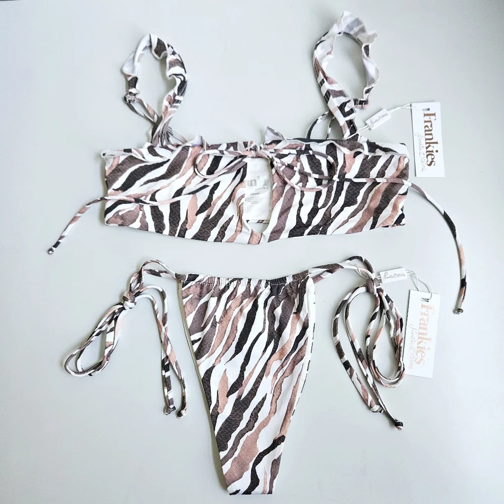 NWT Frankies Bikinis Set - Mackenzie top M, Tavi bottom L